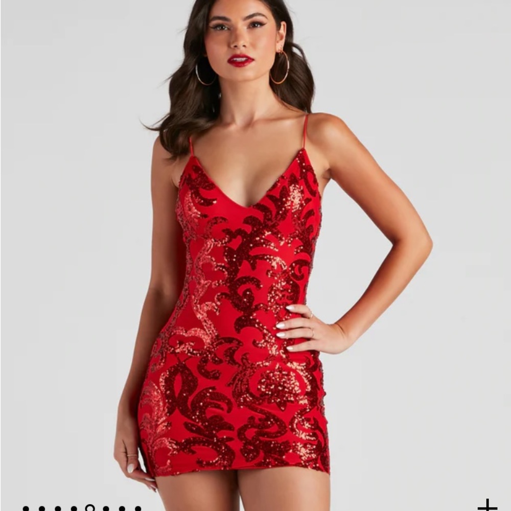 red windsor dress